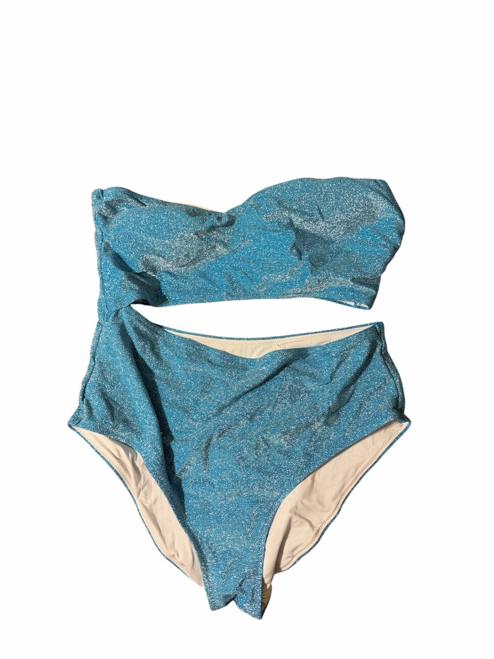 VS PINK Sparkling One-Shoulder Cutout Swimsuit - Picture 2 of 2